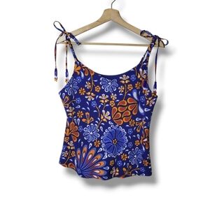 Sigrid Olsen Tie Shoulder Tank Top Size M